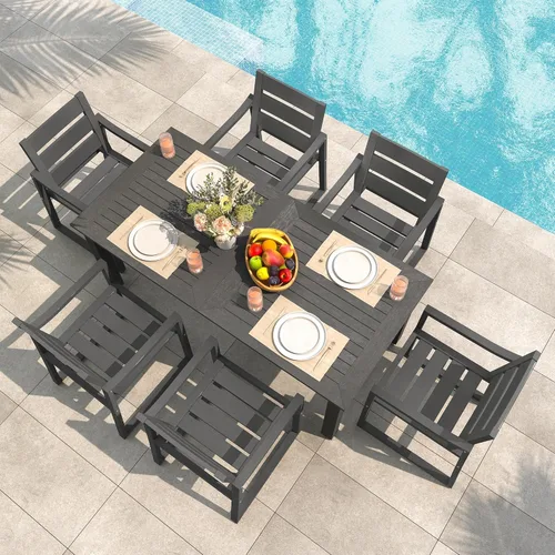 Miniatura 11 de Cozyman HDPS Sillas de comedor al aire libre, 350 libras, sillas de comedor de patio con reposabrazos, sillas de cocina al aire libre para todo