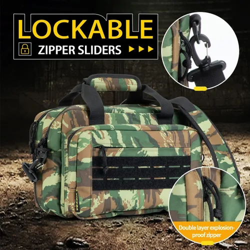 Miniatura 3 de Bolsa para polígono de tiro, estuche para pistola, bolsas para pistolas y munición para pistolas de mano y bolsa de transporte blanda para disparar