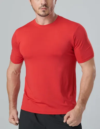 Miniatura 3 de Paquete de 5 camisetas de manga corta, con cuello redondo y de secado rápido para hombre, camisetas deportivas para correr, entrenar o ir al gimnasio
