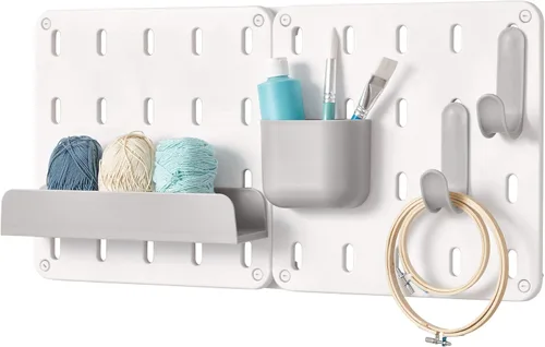 Miniatura 7 de iDesign Cade - Contenedor organizador modular de plástico sin BPA para colgar, 5.04 x 3.04 x 4 pulgadas, color gris