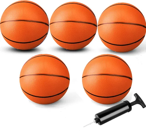 Miniatura 9 de Anzmtosn Mini Basketball Toys for Over Door Indoor Hoops - 7 Inch Pool Basketballs with Pump, Beach Balls, Water Toys for Inflatables Hoops