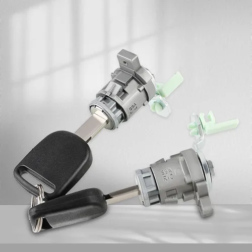 Miniatura 3 de AUTOKAY 72146S73003 Cilindro de cerradura de puerta delantera izquierda LH lateral y derecha del lado del pasajero RH con llaves para Honda Accord