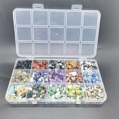 Miniatura 4 de Cuentas de piedras preciosas para hacer joyas DIY, cristales de energía curativa con pulido, cuentas irregulares trituradas con forma irregular