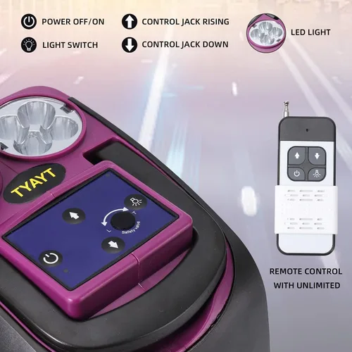 Miniatura 3 de TYAYT Kit de gato eléctrico para automóvil, gato hidráulico inalámbrico de 5 toneladas con llave de impacto eléctrica, gato portátil de 12 V con luz