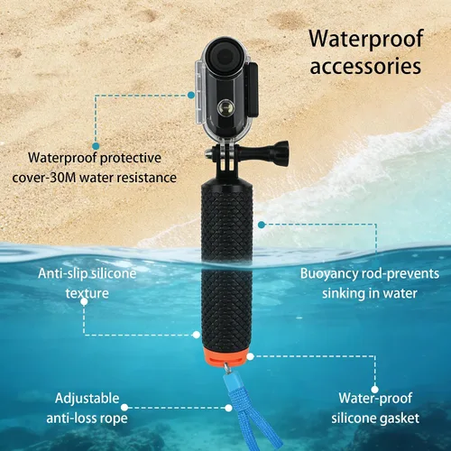 Miniatura 7 de JETO Mini cámara corporal HD 1080P, cámara portátil, clip giratorio de 360° y clip magnético, gran angular de 150°, 32G, funda impermeable