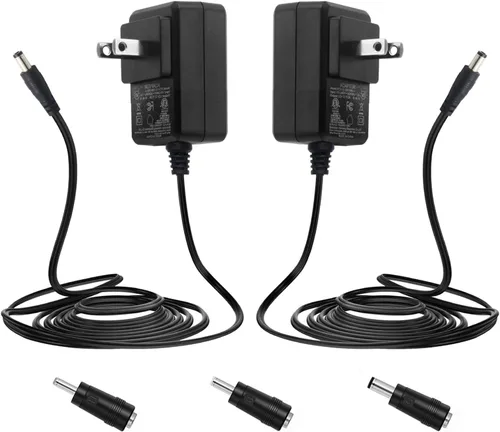Miniatura 9 de Adaptador de corriente de 12 V 1 A, 6 pies, adaptador de CA a CC, cable de fuente de alimentación regulado de 1000 mA 12 W para tiras de luces LED