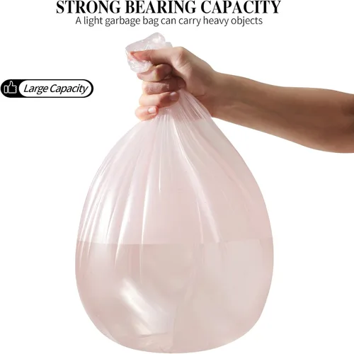 Miniatura 4 de 5 rollos de bolsas de basura pequeñas, bolsas de basura desechables de material fino fuerte de 4 galones, bolsas de basura de plástico duraderas 200