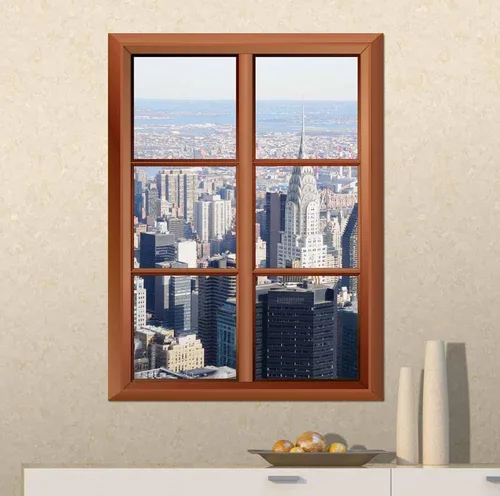Miniatura 2 de wall26 Adhesivo de pared extraíble/mural de pared – A Veiw of Manhattan Skyline – Adhesivo de vinilo creativo para ventana – 24 x 32 pulgadas