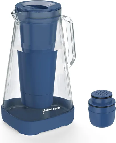 Miniatura 14 de GLACIER FRESH Filtro de jarra de agua de flujo 3X para jarras y dispensadores de vidrio LS Home y GF, filtro de carbón activado de 5 etapas