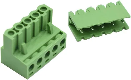 Miniatura 3 de 5Pin 0.200 in 2EDG Audio & Accesorios de Video Pin recto Hembra y Macho PCB Enchufable Bloque de Terminales Adaptadores Verde - (10 piezas)