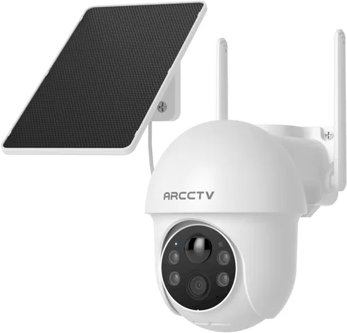 Miniatura 10 de ARCCTV Cámaras de seguridad solar inalámbricas para exteriores, cámara de 4MP con vista de 360° alimentada por batería para exteriores, visión