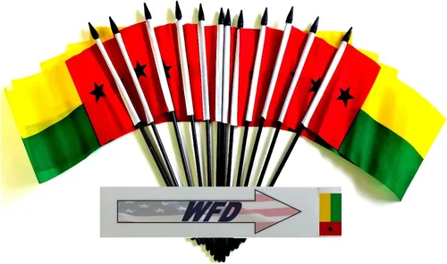 Miniatura 95 de World Flags Direct Banderas en miniatura de poliéster de Afganistán, paquete de 12, decoración de mesa de fiesta, desfiles, 4 x 6 pulgadas, verde