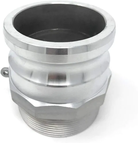 Miniatura 12 de Gloxco Tipo F de aluminio leva y ranura de montaje, adaptador Camlock macho de 2" x 2" NPT macho (CAM-20-F-AL)
