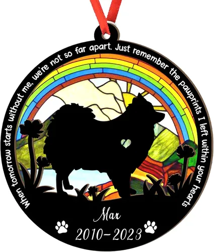 Miniatura 38 de Adorno personalizado para atrapasoles de sabueso afgano, adorno de Navidad de sabueso afgano, regalo para perro amante, sabueso afgano conmemorativo