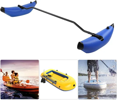Miniatura 2 de Kit inflable estabilizador de kayak de PVC portátil para estabilización de kayak de canoa, fácil de instalar, accesorio flotante para barco