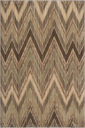 Miniatura 5 de SAFAVIEH Infinity Collection INF588V - Alfombra de pasillo, 2 x 8 pies, color gris pardo y beige, no desprende pelusa y de fácil cuidado, ideal