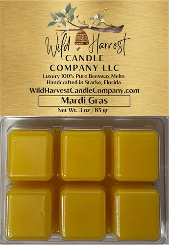 Miniatura 12 de Primera Respiración del Otoño Perfumado, 1 Paquete de Cera de Abejas Pura Derretida para Calentadores, Wild Harvest Candle Company, Tartas Cúbicas