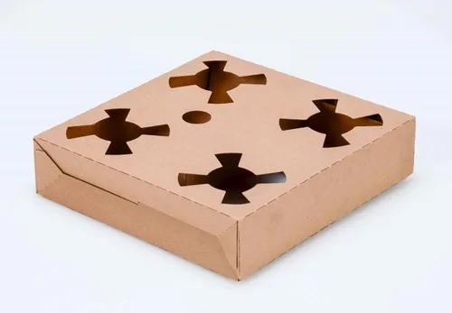 Miniatura 3 de Southern Champion charola 2795 Kraft cartón Bebida Carrier con mango, sostiene 2 tazas, 7 – 5/8" longitud x 3 – 3/4" ancho x 8 – 7/8" Altura, Beige