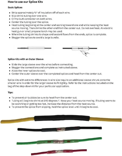 Miniatura 2 de K44 - Kit de empalme de alambre de bomba sumergible Reparación e instalación. #4 AWG, 4 cables fácil y confiable. Engarzarlo, encogerlo y olvídalo
