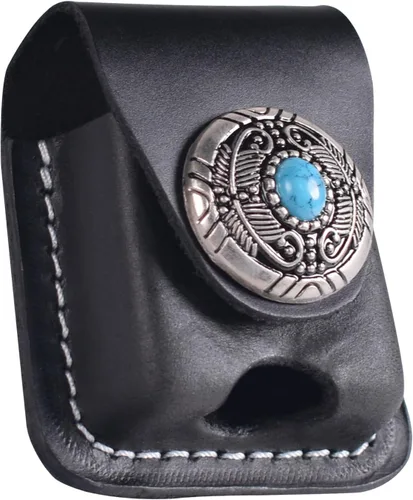 Miniatura 8 de Funda de cuero para encendedor hecha a mano con lazo para cinturón de bolsillo