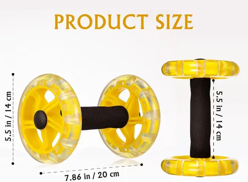 Miniatura 2 de Dual-wheel Ab Roller for Core Strengthening with Non-slip Handles Lightweight Fitness Roller for Men and Women Portable Exercise Equipment to Burn