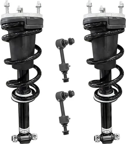 Miniatura 19 de Detroit Axle - Kit de 4 piezas RWD Puntales Delanteros Barras Estabilizadoras para Ford F-150 2021 2022 2023 2024, 2 Puntales con Resorte Helicoidal