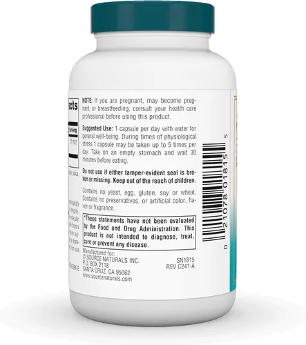 Miniatura 3 de Source Naturals Factor de transferencia de bienestar, apoya la respuesta del sistema inmunológico* 125 mg - 30 cápsulas