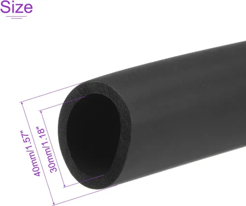 Miniatura 3 de DMiotech Tubo de espuma de celda cerrada de 1.181 in de diámetro x 0.197 in de grosor, 20.0 in de grosor, antideslizante, para herramientas de Negro