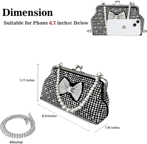 Miniatura 5 de Lostars Evening Clutch Purses for Women Clutch Evening Bag for Wedding and Party