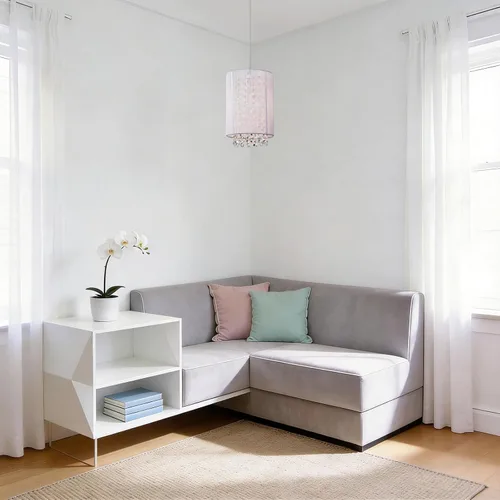 Miniatura 8 de LaLuLa Lámpara colgante enchufable, lámpara de cristal enchufable, fácil de instalar, pequeña luz colgante blanca 1 luz para dormitorio de niñas