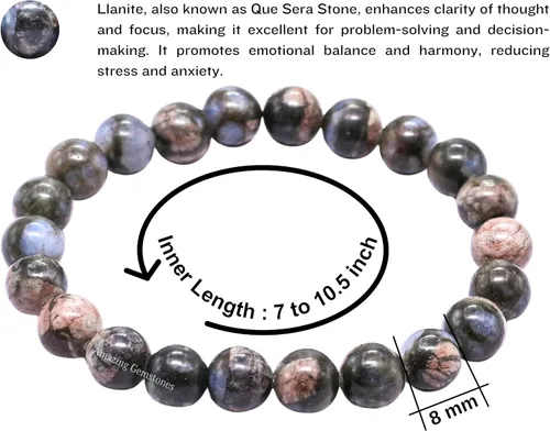 Miniatura 777 de Amazing Gemstone Crystal Bracelet for Women Men's Gifts - Protection Healing Crystal Bracelet - 8mm Gemstone Beaded Stretchable Bracelet Pulseras