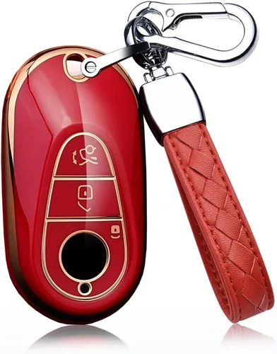 Funda para llavero de automóvil de TPU con llavero para Mercedes Benz W223 S Class S300 S350 S450 S500 2020 2021 Funda para llave de automóvil con