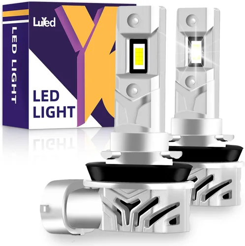 Bombillas LED H11, 24000LM 6500K blanco frío con ventilador de refrigeración para luces antiniebla, DRL, luces antiniebla H8 H9 H16, no requiere