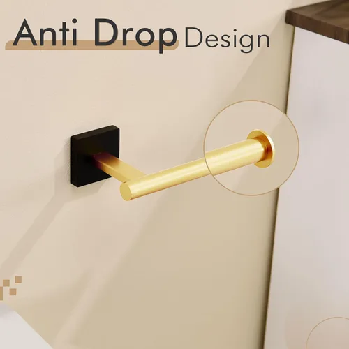 Miniatura 5 de KOKOSIRI Soporte de papel higiénico Portarrollos de papel higiénico Soporte para mega rollos Dispensador de papel higiénico para cocina y baño Negro