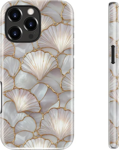 Miniatura 89 de bemal Funda para iPhone 12 Mini, estética, vintage, floreciente, peonía, concha, femenina, compatible con MagSafe, moderna, única, moderna, moderna