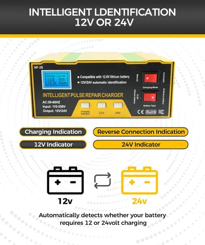Miniatura 2 de Cargador de batería de automóvil, cargador de batería de 12 V, automóvil de 12 voltios, accesorios de automóvil, cargador de batería de 12 V