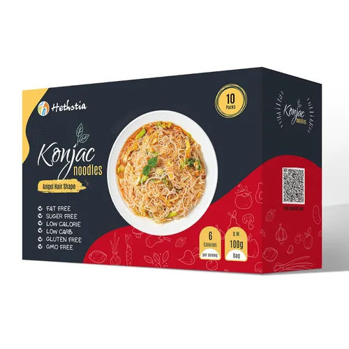 Miniatura 24 de Hethstia Konjac Noodles Angel Hair - Paquete de 6 fideos Shirataki, bajo en calorías, bajo en carbohidratos, sin azúcar, sin gluten, apto para dieta