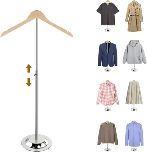 Miniatura 12 de Soporte de exhibición de camisa ajustable, soporte de exhibición de camisetas de 20-35 pulgadas de altura para vendedores, exhibición de maniquí
