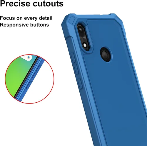 Miniatura 5 de Ailiber Funda para teléfono celular Gabb Phone 4, protector de pantalla Gabb Phone 4, protector de doble capa, parachoques de TPU en esquina a Azul