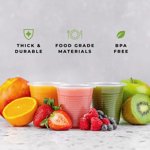 Miniatura 4 de Framo - Vasos de plástico desechables transparentes de 3 onzas por Framo, pequeños vasos desechables para enjuague bucal para baño