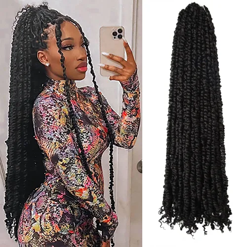 Miniatura 79 de BOHOBABE Cabello de Ganchillo Pre-retorcido Passion Twist de 14 Pulgadas Cabello Corto Ombré Gris Pre-enrollado de Ganchillo Passion Twist para Gris