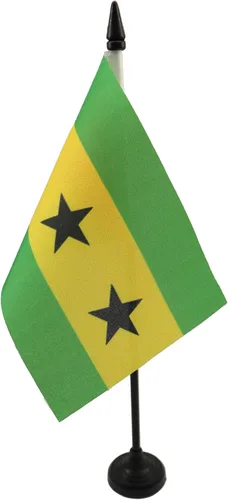 Miniatura 22 de AZ FLAG Sierra Leone Bandera de mesa 5'' x 8'' - Bandera de escritorio de Sierra Leona 21 x 14 cm - Bastón y base de plástico negro