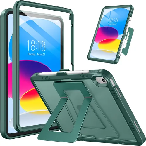 Miniatura 22 de DTTO Funda para iPad (A16) 11ª generación de 11 pulgadas 2025, funda para iPad de 10ª generación, soporte ajustable para vertical/paisaje, protector