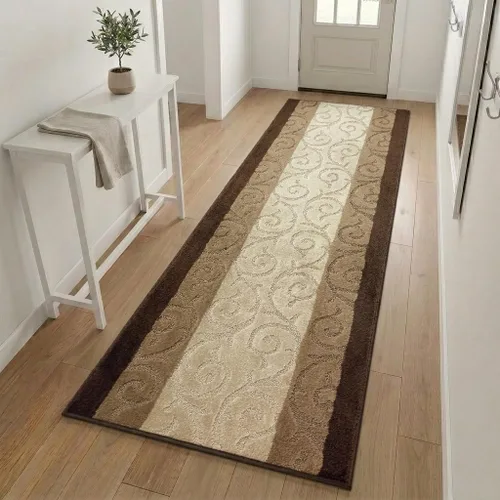 Miniatura 11 de Alfombra de pasillo de corte personalizado, antideslizante, 31 pulgadas de ancho x longitud que elijas de longitud, cadena antracita, 31 pulgadas x