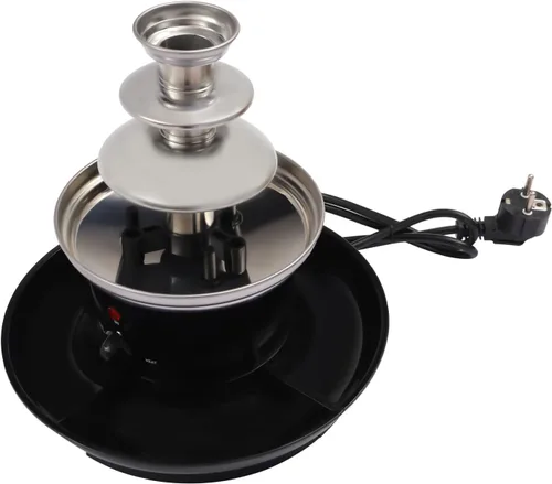 Miniatura 6 de Fuente de chocolate de 3 niveles, fuente de chocolate de 120 V y 40 W para queso, fuente de fondue de chocolate para fiesta de cumpleaños, boda