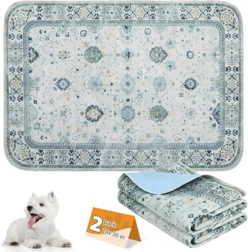 Miniatura 28 de KOOLTAIL Almohadillas lavables para orina de perros, paquete de 2 almohadillas de entrenamiento súper absorbentes reutilizables impermeables