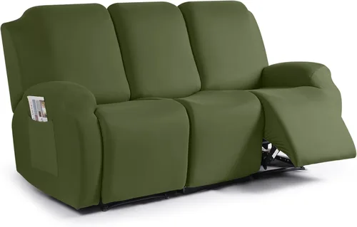 Miniatura 59 de TAOCOCO Funda para sofá reclinable, 3 piezas de fundas de tela de poliéster elástica para sofá reclinable de 3 asientos, protector de muebles suave