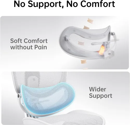 Miniatura 7 de SIHOO Doro C300 Pro V2 - Silla de oficina ergonómica sin reposapiés, soporte adaptativo de cuerpo completo, reposabrazos 8D y malla transpirable