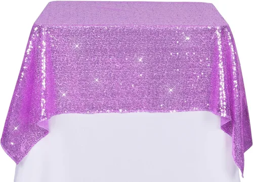 Miniatura 38 de PartyDelight Mantel de lentejuelas redondo de 50 pulgadas, color dorado claro, adorno de mesa para decoración de bodas, fiestas, cumpleaños
