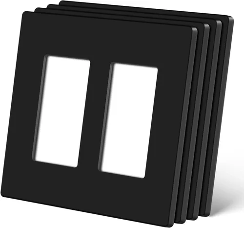 Miniatura 12 de CML - Placa de pared decorativa sin tornillos de 3 segmentos, paquete de 2 cubiertas para interruptores de luz, cubierta de receptáculo de toma